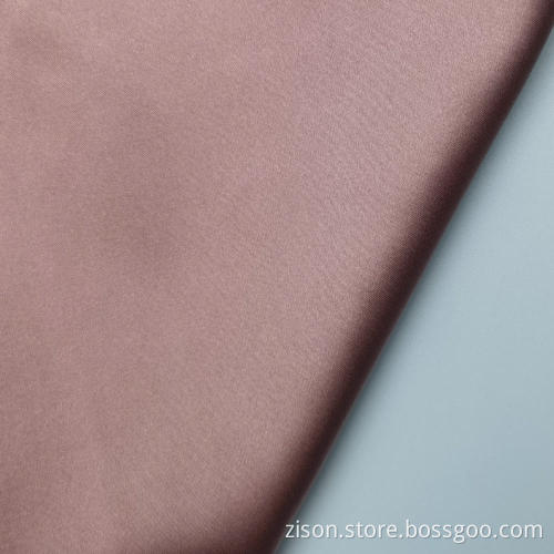 Windproof Pink Polyester Woven Stretch Spandex Satin Fabrics